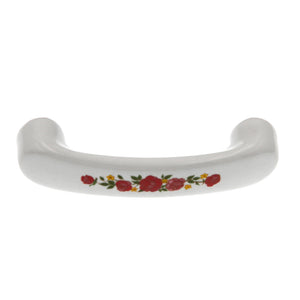Amerock Hardware 3"cc Ceramic Cabinet Handle Pull in White, Red BP937-CW3