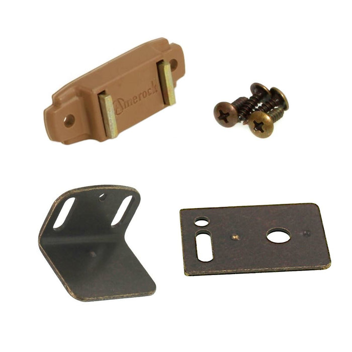 Amerock Cabinet Door Magnetic Catch Tan Plastic With 2 Strikes BP9765-PT