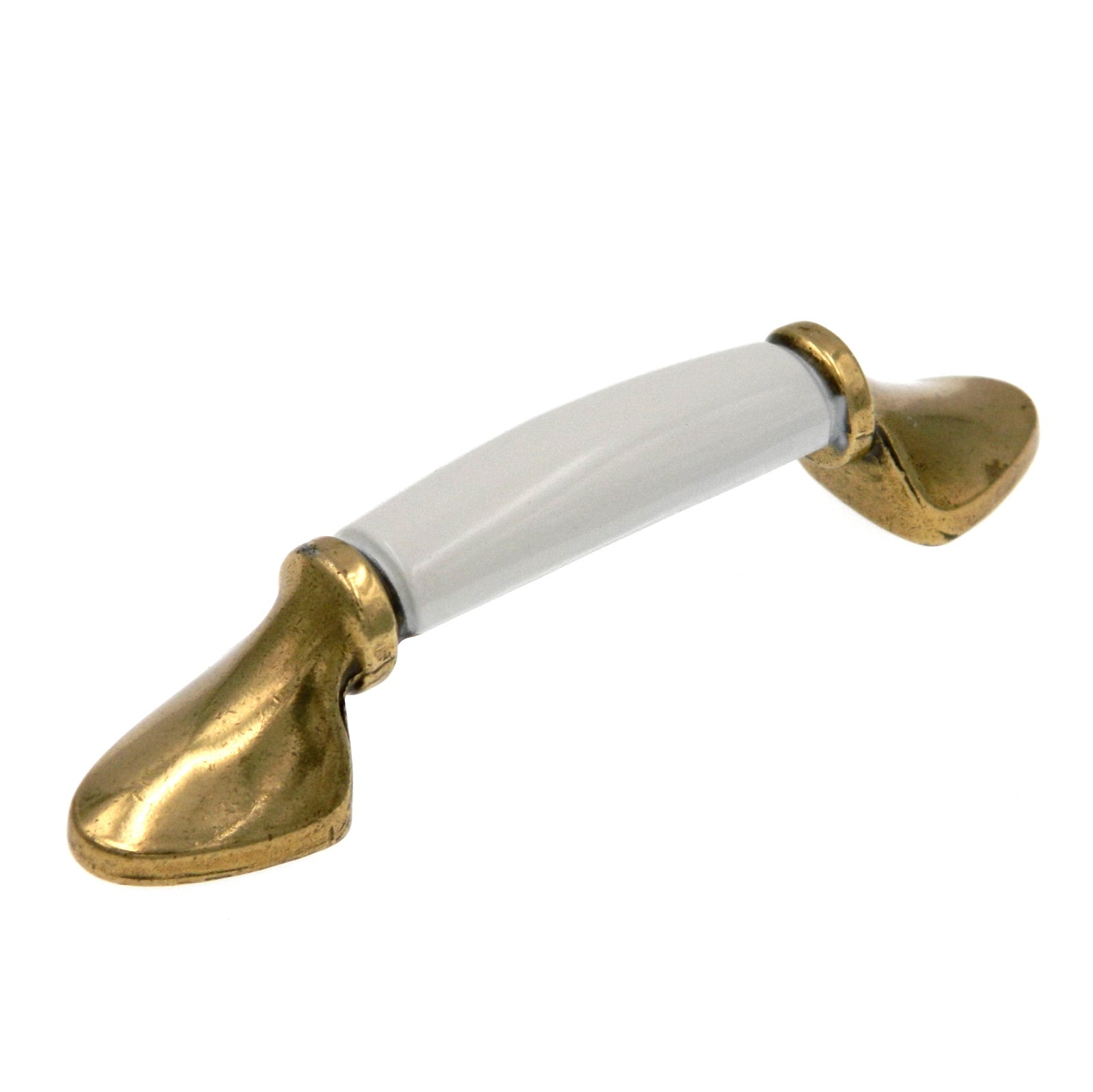 Amerock Traditional Classics 3"cc Burnished Brass Cabinet Handle Pull Ceramic Center BP981-R1W