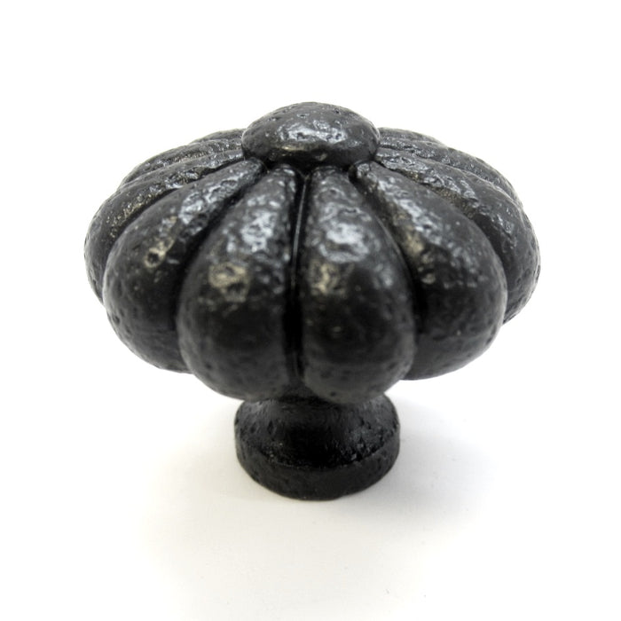 Pack of 10 C012BLK Rustic Hammered Black Solid 1 1/2" Round Cabinet Knobs Pulls