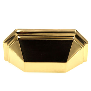 Keeler Solid Brass Polished Brass 3" Ctr. Angled Drawer Cup Pull C13