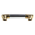 Period Brass Cabinet Pull 3" Ctr Two-Tone Polished Chrome Solid Brass C139