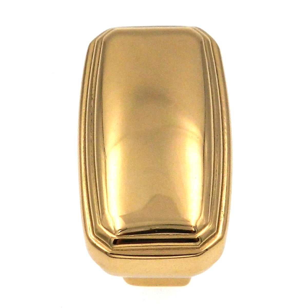Keeler Solid Brass Polished Brass Rectangular Cabinet Solid Brass Knob