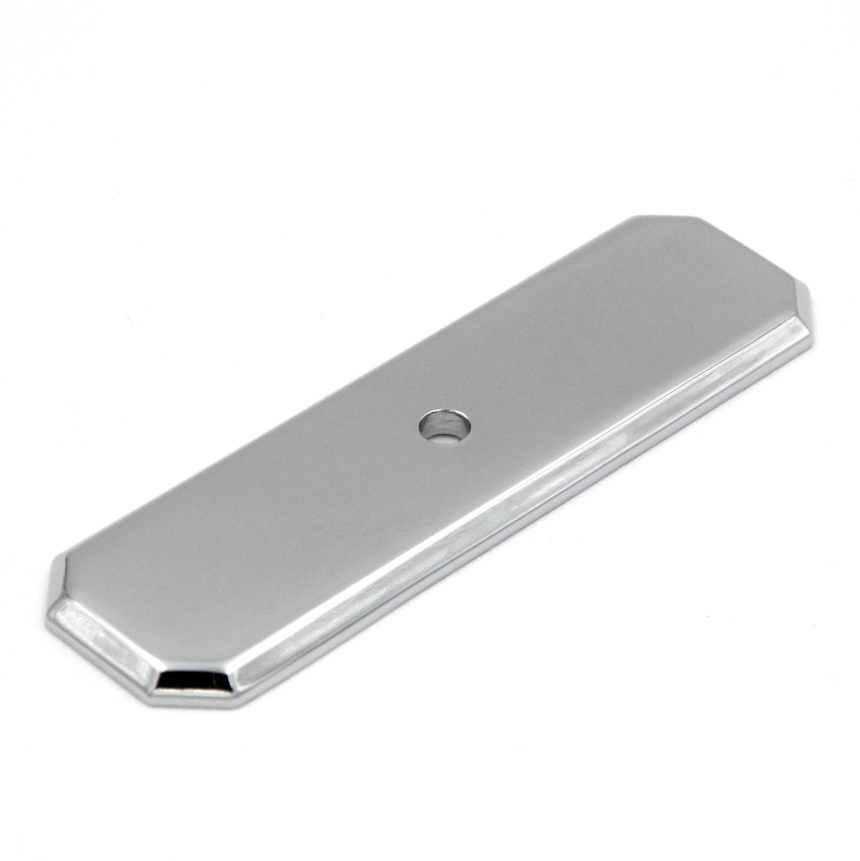 Belwith Hickory Keeler - Placa trasera rectangular de latón macizo cromado C226