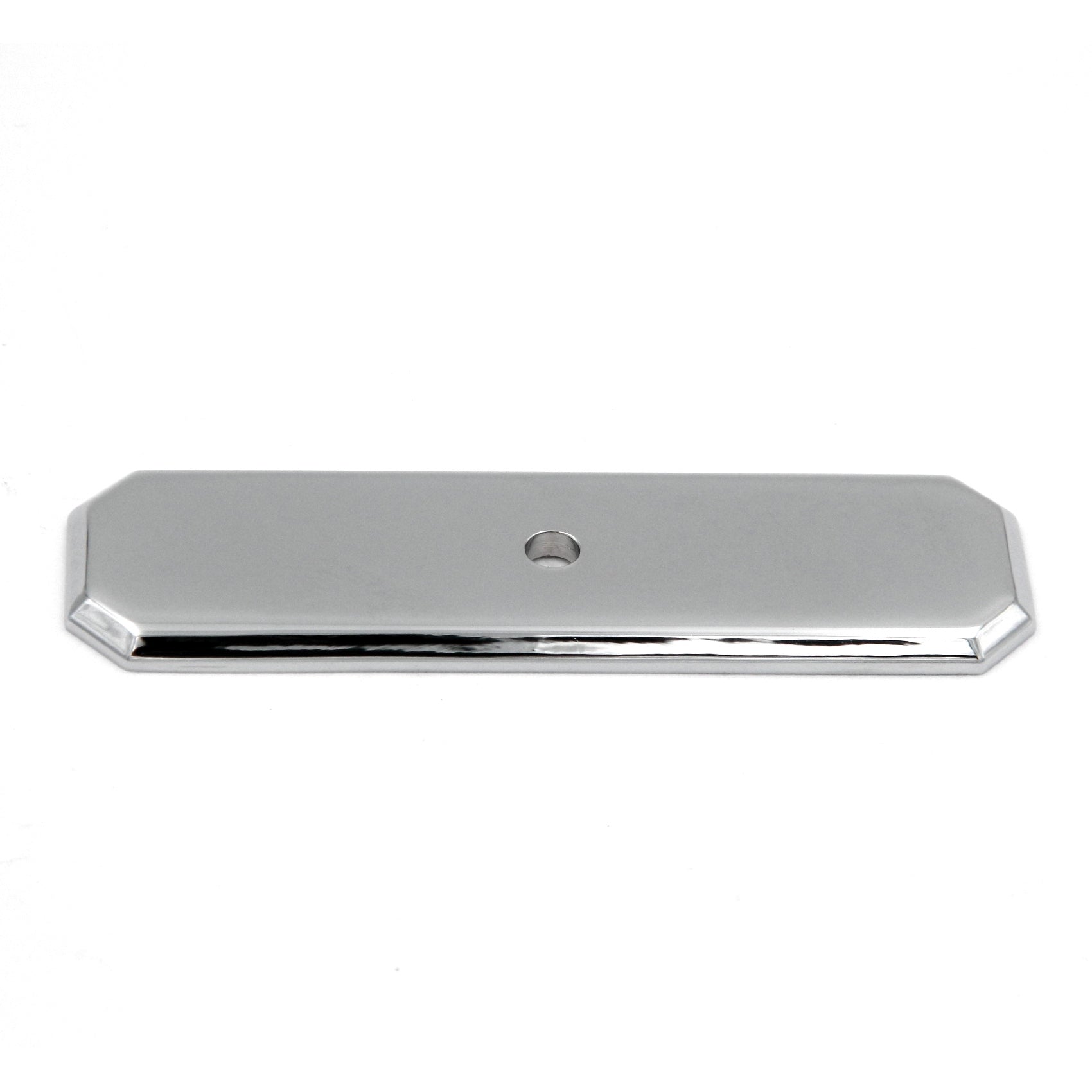 Belwith Hickory Keeler - Placa trasera rectangular de latón macizo cromado C226