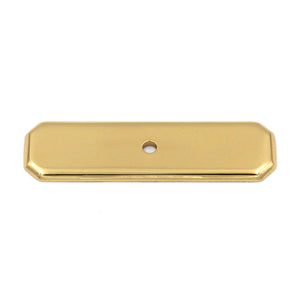 Belwith Hickory Keeler Polished Brass Solid Brass Rectangular Knob Backplate C26