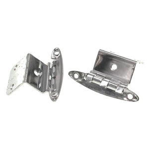 National Mfg. Chrome 3/4" Inset Decorative Face Cabinet Hinges 2Pack C356-26