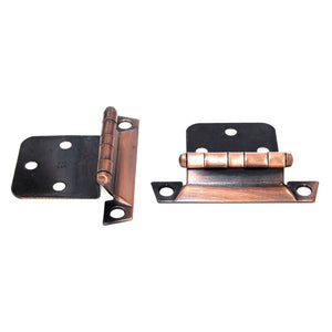 National Lock Old Copper Face Mount Variable Overlay Cabinet Hinges C386-10D