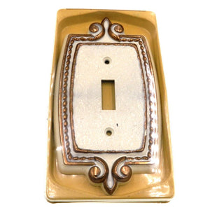 Vintage Amerock Bonaventure Wall Single Light Switch Plate Regency White 8881-RW