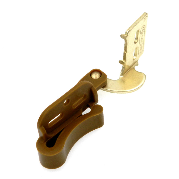 Pair of Amerock BP2605-3 Bright Brass Flush 1/4" Overlay Concealed Self-Latching Pivot Knife Cabinet Hinges