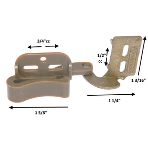 Amerock CM2606-3 Bright Brass 1/2" Overlay Concealed Self-Latching Knife Hinge