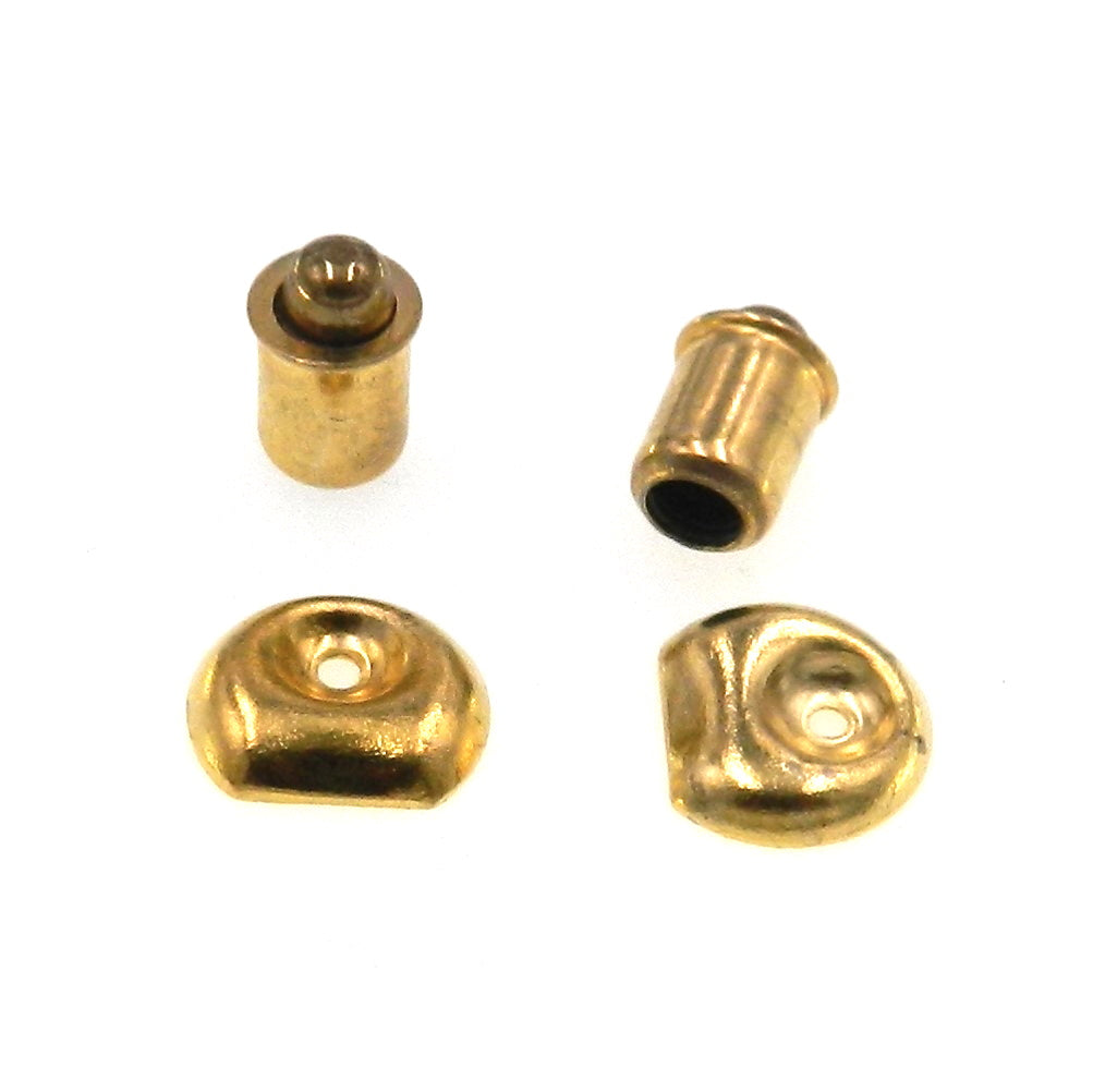 Amerock Vintage Brass Roll Point Catch 1/4 in. Dia. 7/16 in. Depth Bore, 5 Pack