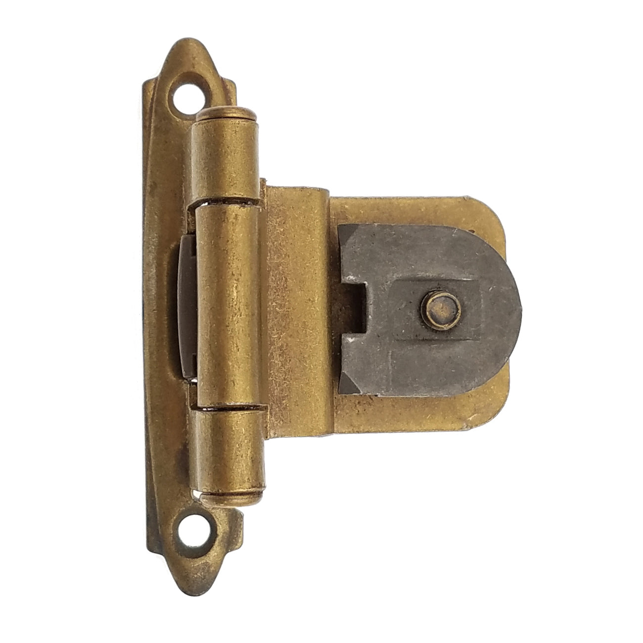 Single Demountable Cabinet Hinge 3/8" Inset Burnished Brass CM7750-BB