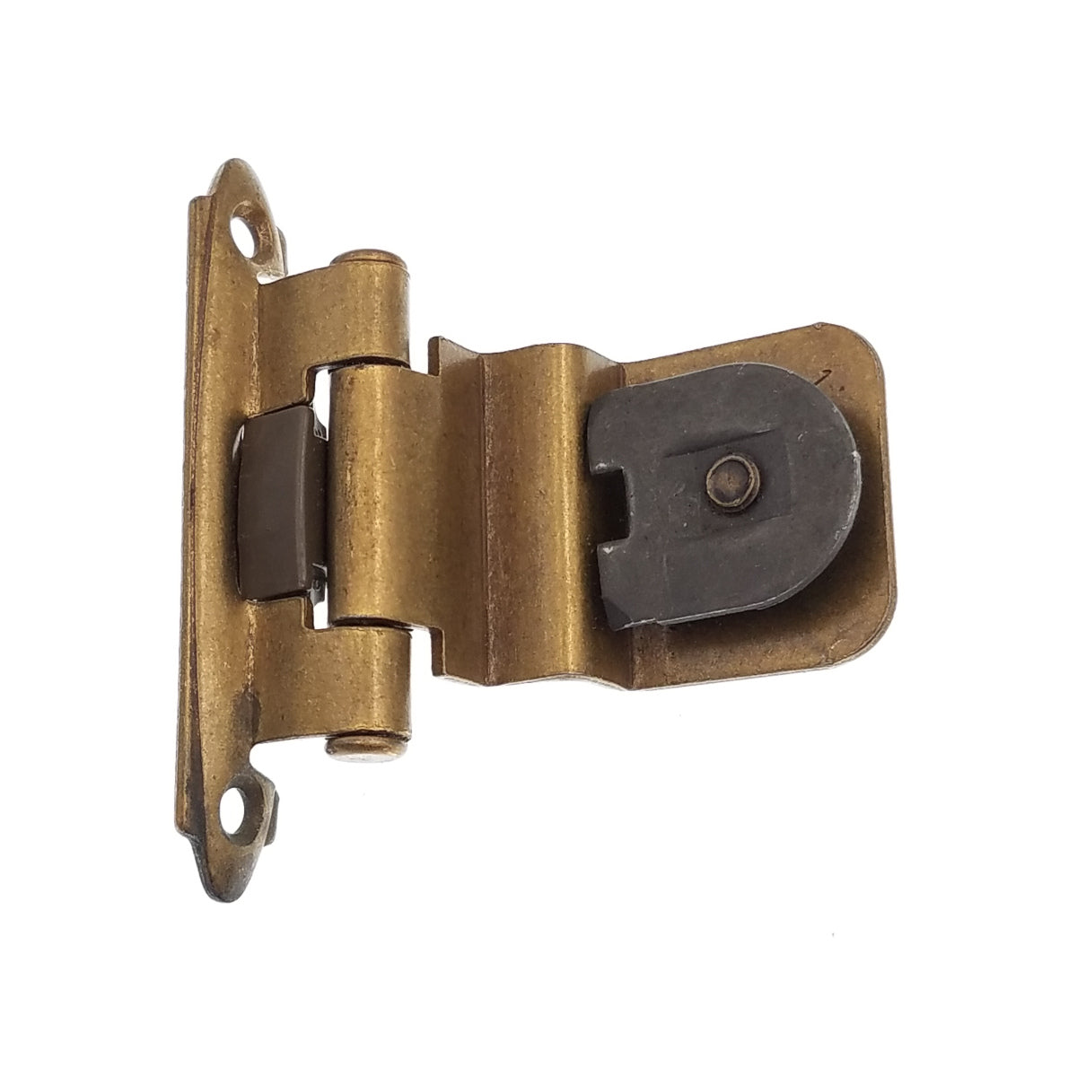 Single Demountable Cabinet Hinge 3/8" Inset Burnished Brass CM7750-BB