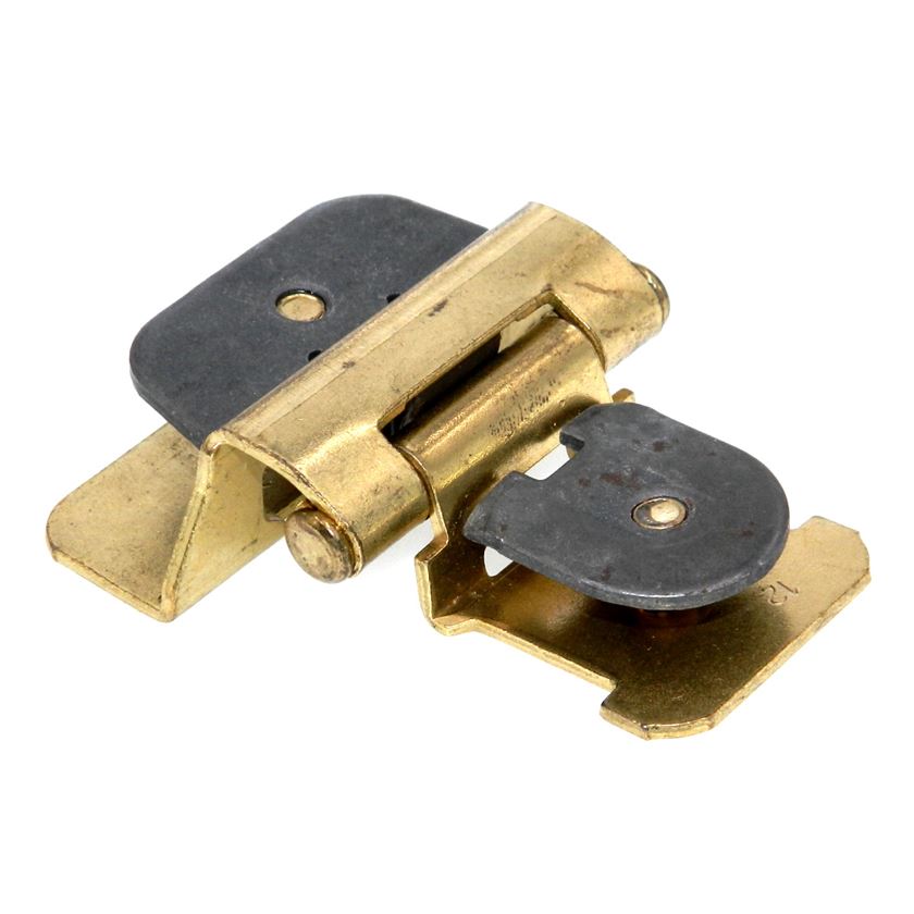 Double Demountable Cabinet Hinge 1/4" Overlay Polished Brass CM8701-3