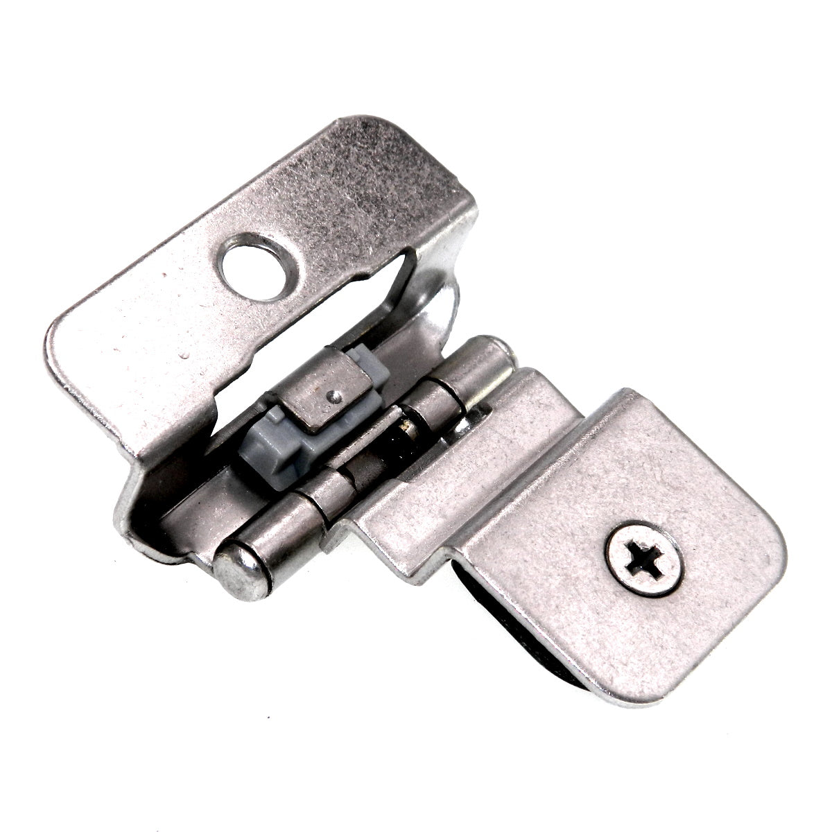 Single Demountable Cabinet Hinge 3/8" Inset, Satin Nickel CM8714B-G10