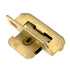 Single Demountable Flush Cabinet Door Hinge 3/8" Overlay Polished Brass CM8716-3