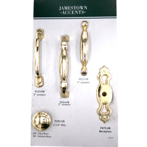 Hickory Hardware Polished Accents Ultra Brass 3"cc Cabinet Handle Pull P332-UB