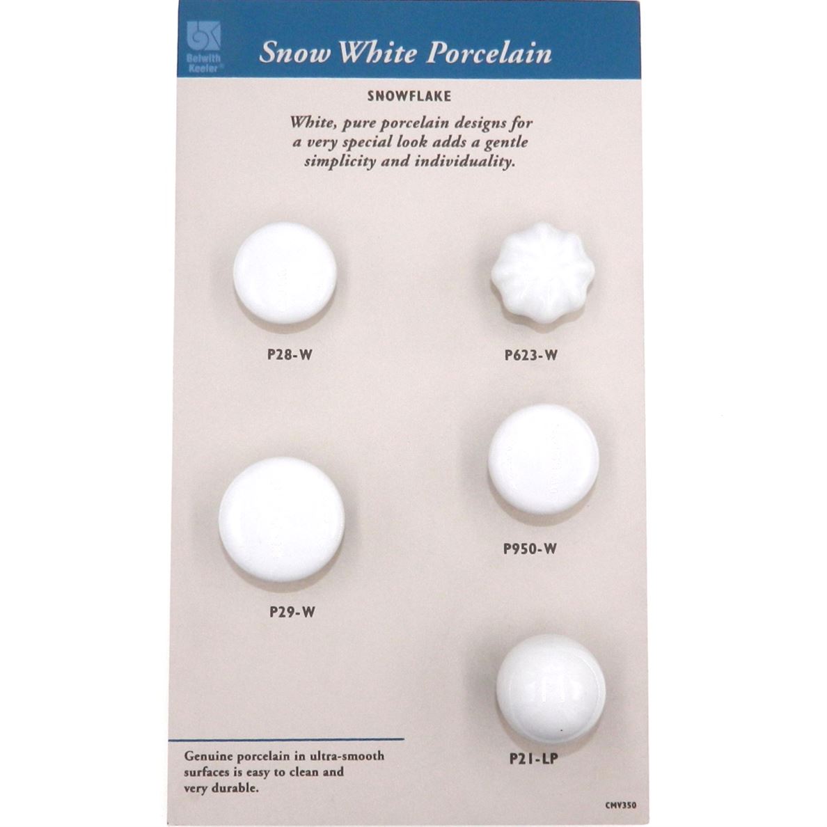 Hickory Hardware English Cozy 1 1/4" Lancaster Hand Polished Brass and White Porcelain Ball Cabinet Knob P21-LP