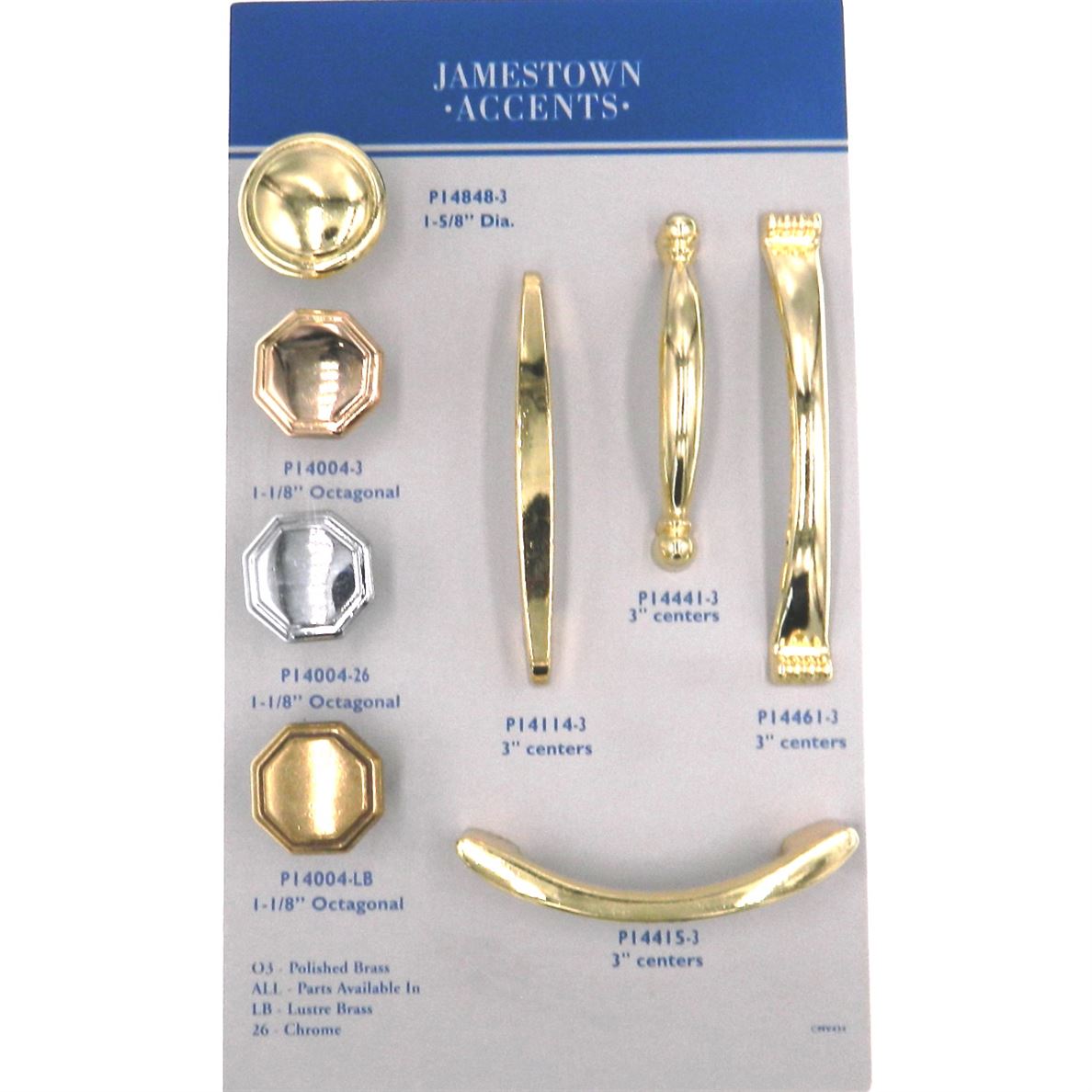 Hickory Conquest P14441-3 Polished Brass 3"cc Arch Cabinet Handle Pull