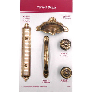 10 Pack Belwith Sechel Sherwood Antique Brass 3"cc Cabinet Handle Backplates A110