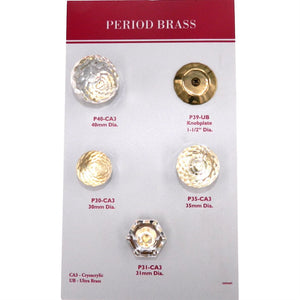 Belwith Crystal Palace Crysacrylic Polished Brass 1 3/8" Cabinet Knob P35-CA3