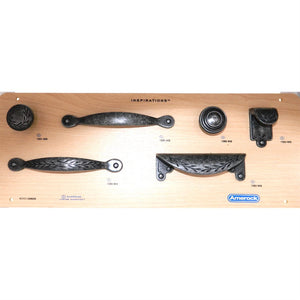 BP1580-WID Wrought Iron Dark 3"cc Leaf Cabinet Handle Pulls Amerock Inspirations