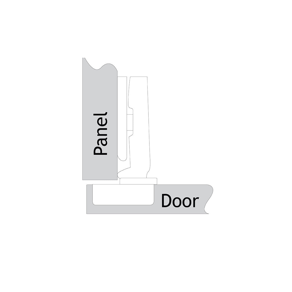 Hickory Nickel 100 deg. Frameless Full Overlay Concealed Euro Hinge P5105-14