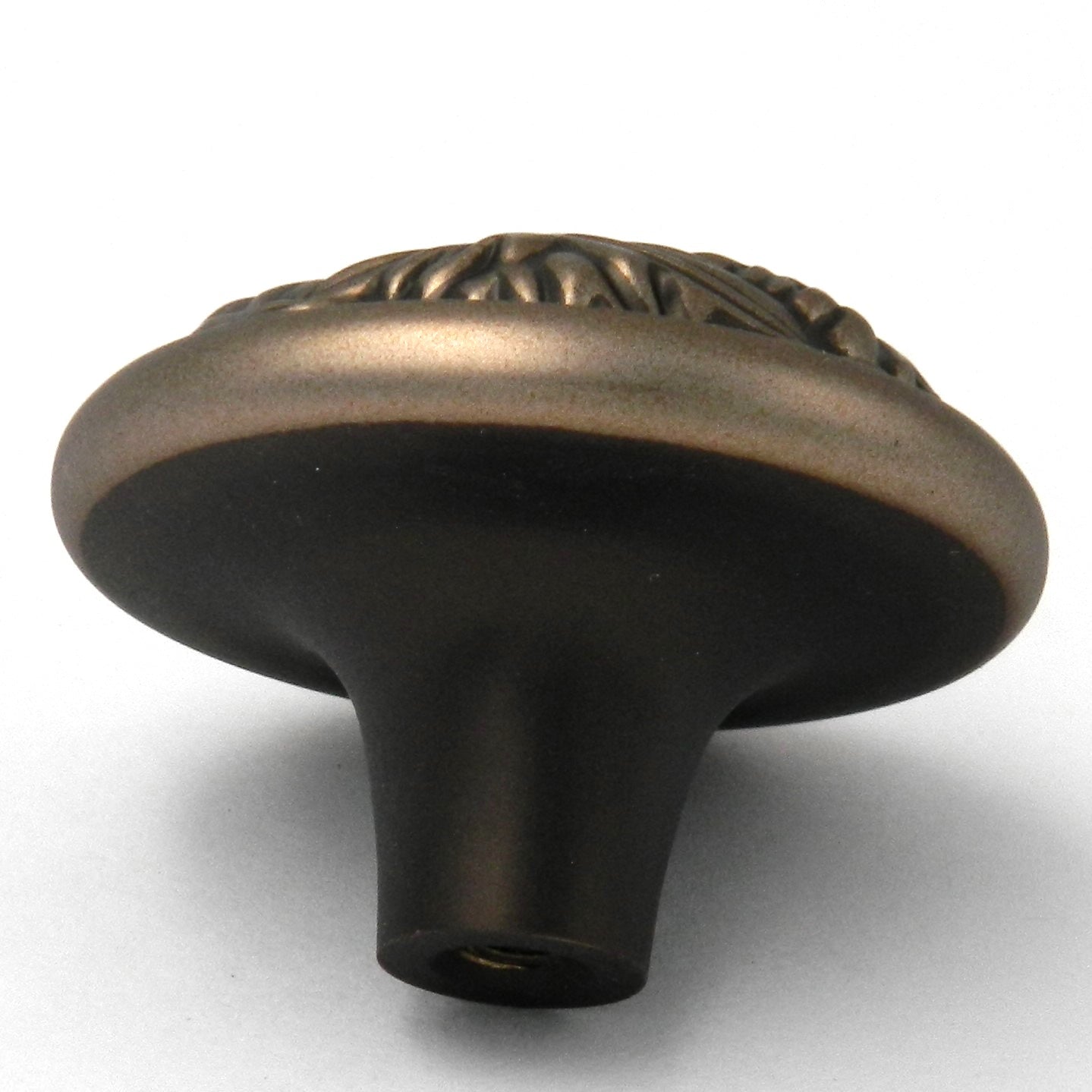 Belwith Keeler Acanthus 1 1/2" Wellington Bronze Round Ornate Solid Brass Cabinet Knob D3-15R