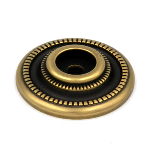 Belwith Keeler D6-06 Solid Brass Acanthus 1 1/4" Winchester Brass Knob Backplate