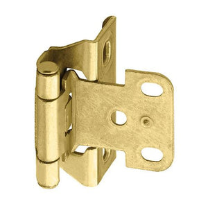 Pair of Amerock Polished Brass Full Wrap 1/4" Overlay Cabinet Hinges D7526-3
