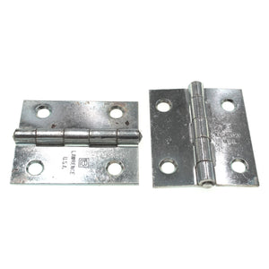 Lawrence Brothers 2" x 1 11/16" Riveted Pin Narrow Hinges 2 Pack D810S-ZN
