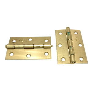 Lawrence Brothers 3" x 2" Loose Pin Narrow Hinges Satin Brass 2 Pack D820S-DB