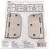 Paquete de 3 bisagras de puerta Warwick de 3 1/2", esquina de radio de 5/8", níquel satinado DA3012SN