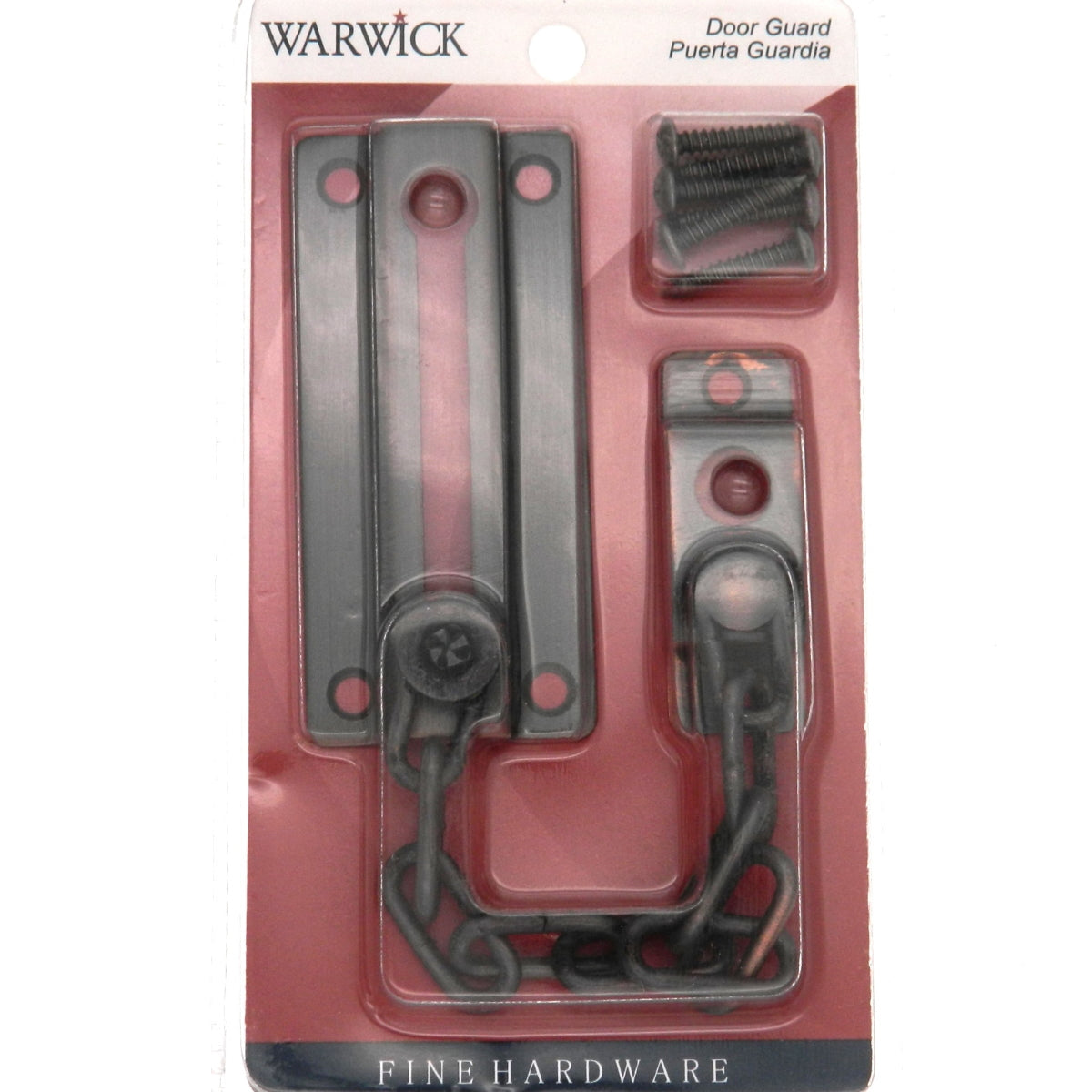 Warwick DA3066BZ - Cerradura para puerta con cadena, bronce aceitado