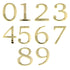Polished Brass Metal 4 inch Flush House Address Numbers, Bold Readable Font