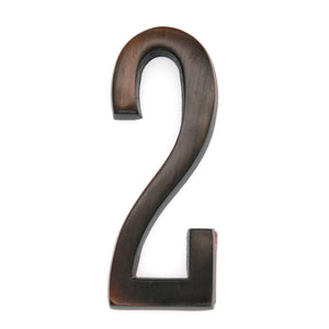 Placas de números de casa de arco personalizadas blancas de Warwick con números de dirección de bronce