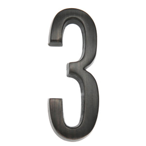 Warwick White Custom Arch House Number Plaques with Bronze Address Numbers