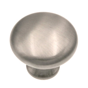 Warwick Traditional Satin Nickel 1 1/4" Solid Round Cabinet Knob Pull DH1001SN