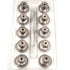 Paquete de 10 tiradores de perillas de gabinete tradicionales de níquel satinado Warwick DH1001BPSN