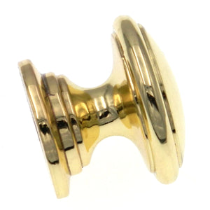 Warwick Traditional Polished Brass 1 1/4" Elegant Cabinet Knob Pull DH1002PB