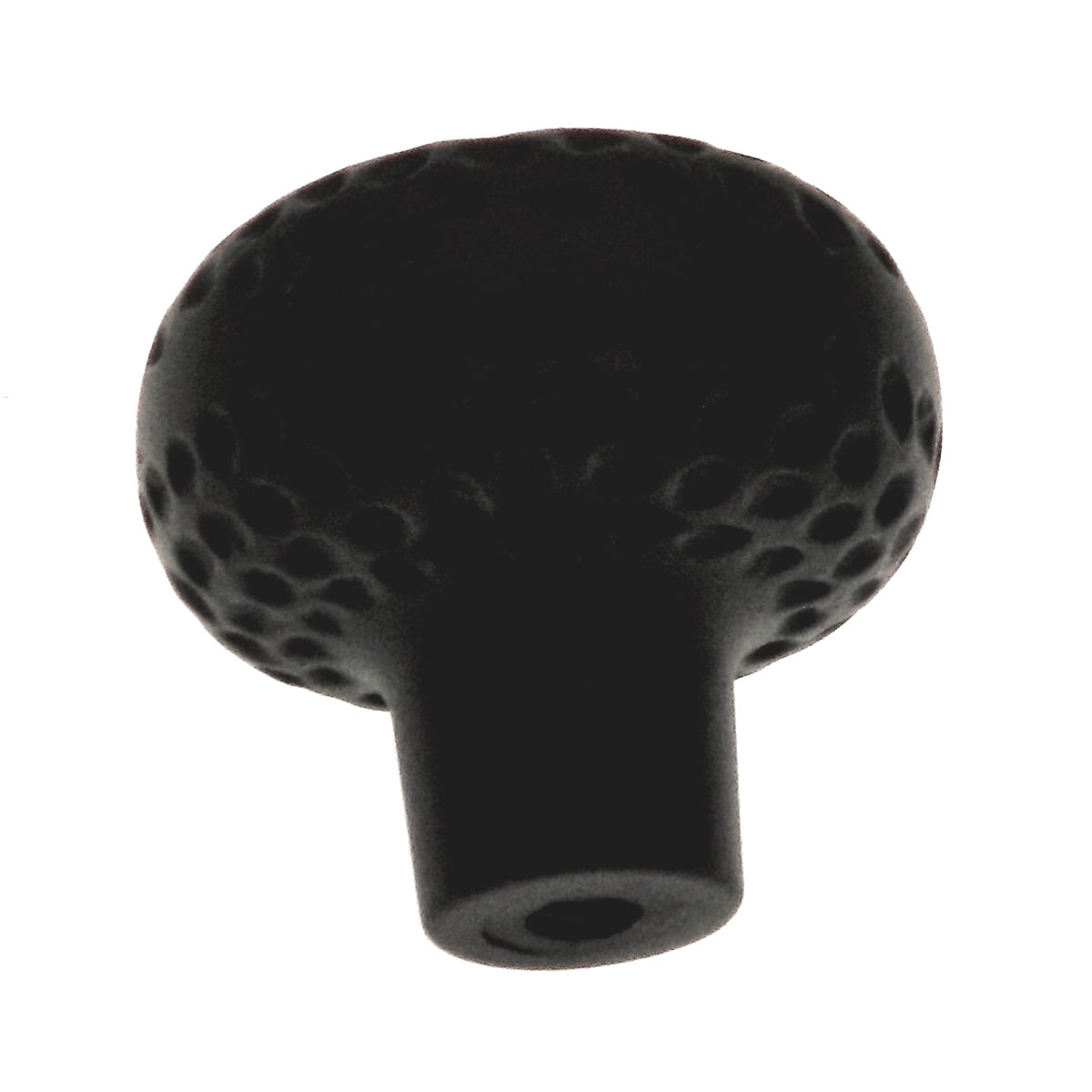 Warwick Rustic Wrought Iron Black 1 1/4" Hammered Cabinet Knob Pull DH1003BL