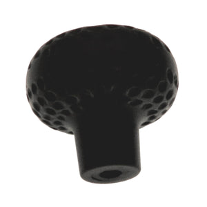 10 Pack Warwick Wrought Iron Black 1 1/4" Hammered Cabinet Knob Pull DH1003BL