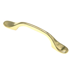 10 Pack Warwick Traditional Polished Brass 3"cc Footed Cabinet Handle Pull DH1010PB