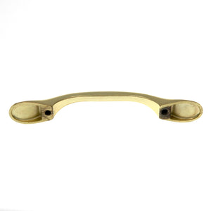 Warwick Traditional Polished Brass 3"cc Footed Cabinet Handle Pull DH1010PB