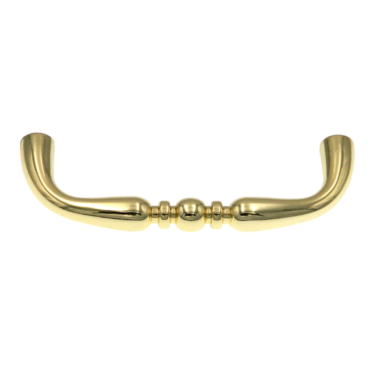 10 Pack Warwick Traditional Polished Brass 3"cc Solid Bead Cabinet Handle Pull DH1011PB