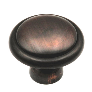 10 Pack Warwick Traditional Oil-Rubbed Bronze 1 1/4" Ringed Cabinet Knob Pull DH1012BZ