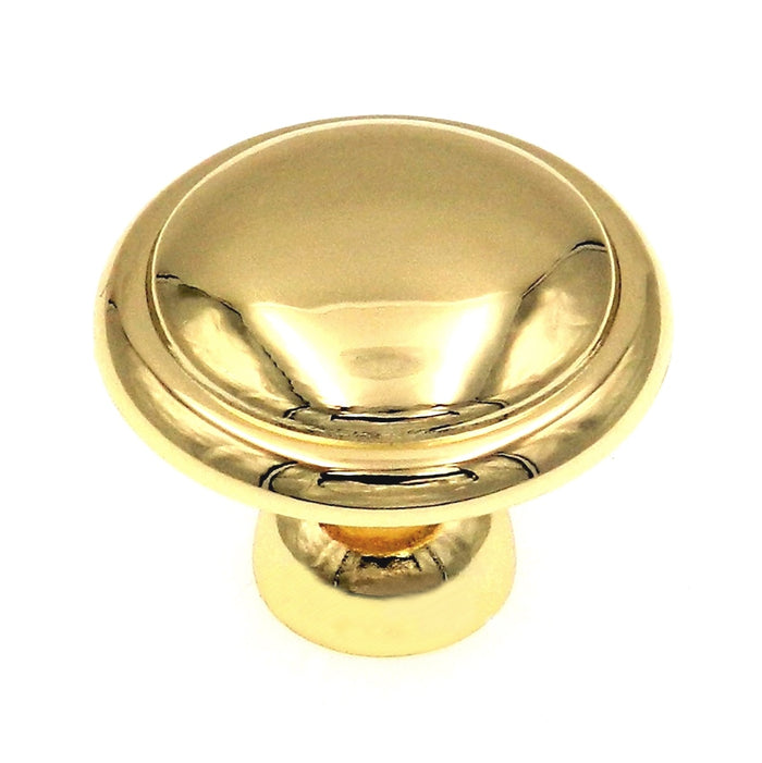 10 Pack Warwick Traditional Polished Brass 1 1/4" Ringed Cabinet Knob Pull DH1012PB