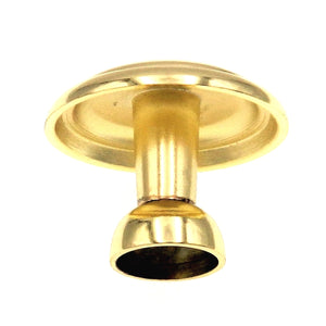Warwick Traditional Polished Brass 1 1/4" Ringed Cabinet Knob Pull DH1012PB