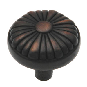 10 Pack Warwick Traditional Oil-Rubbed Bronze 1 1/4" Flower Cabinet Knob Pull DH1013BZ
